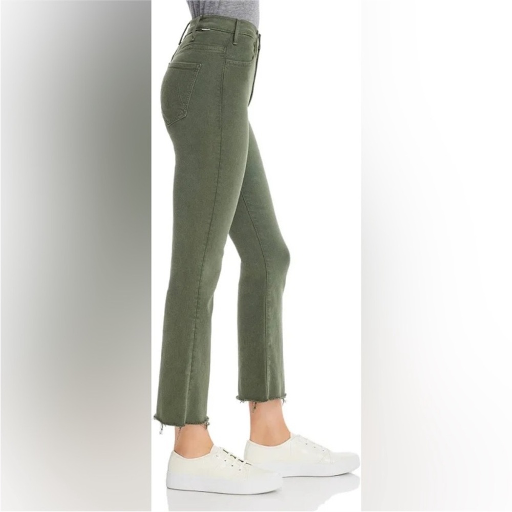 MOTHER Green Flare Wide Leg Jeans